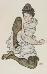 Femme assise aux jambes repliées, 1917