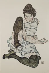 Femme assise avec les jambes repliées, 1917