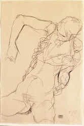 Nu assis, 1914