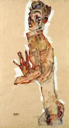 Autoportrait avec les doigts écartés