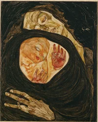 Tote Mutter. Mère morte (huile sur bois)