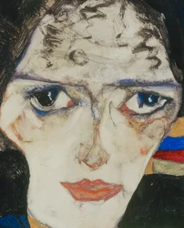 Femme en deuil (oil on wood)