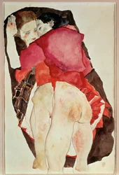 Deux filles (gouache, aquarelle et crayon)