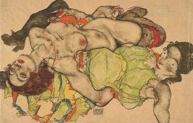 Deux Filles Allongées Entrelacées, 1915