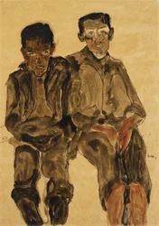 Deux garçons assis, 1910
