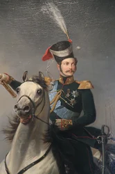 Portrait du tsarévitch Alexandre Nikolaïevitch à cheval