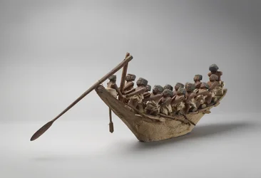 Modèle de bateau funéraire, de Beni Hasan, probablement Moyen Empire, c.2060-1786