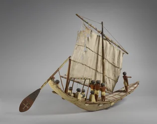 Modèle de bateau funéraire, de Beni Hasan, probablement Moyen Empire, c.2060-1786