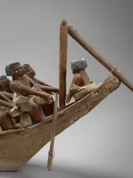 Modèle de bateau funéraire, de Beni Hasan, probablement Moyen Empire, c.2060-1786 (détail)