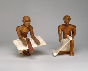 Scribes dans le modèle de grenier du tombeau de Meketre, vers 1981-1975 av. J.-C.