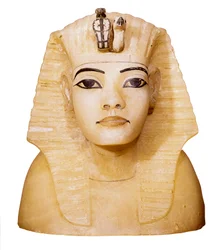 Vase canope de Toutankhamon (1370-1352 av. J.-C.) Sculpture. De QUENA. Dayr al-Bahri, Vallée des Rois, Tombeau de Toutankhamon Le Caire, Musée égyptien du Caire.
