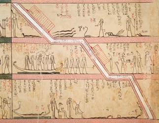Descente du sarcophage dans la tombe, provenant de la tombe de Thoutmosis III (vers 1504-1450 av. J.-C.), Nouvel Empire