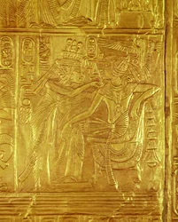 Détail du sanctuaire doré, de la tombe de Toutankhamon, Nouvel Empire