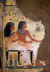 Antiquité égyptienne : fresque de la tombe du peintre Maia