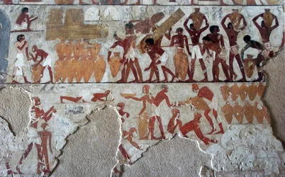 Peinture décorant la tombe de Rekhmire (TT100), vizir de la 18e dynastie