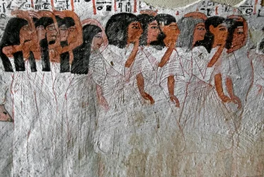 Antiquité égyptienne : procession de pleureuses