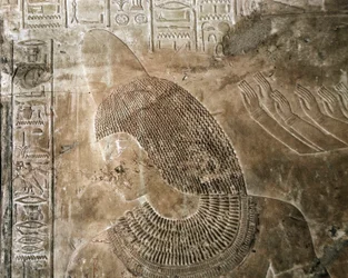 Antiquité égyptienne : relief de la tombe de Khaemhat, inspecteur des greniers et scribe à la cour d