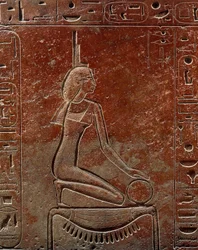 Sarcophage de la reine Hatchepsout de la Vallée des Rois, Égypte, détail, Nouvel Empire, XVIIIe dynastie