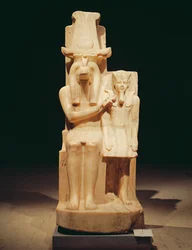 Sobek offrant un ankh à Amenhotep III (c.1417-1379 av. J.-C.) Nouveau Royaume