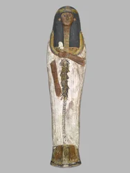 Cercueil de la Dame de la Maison, Weretwahset, réinscrit pour Bensuipet, trouvé à Thèbes, Nouvel Empire, c.1292-1190 av. J.-C.