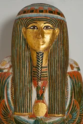 Équipement funéraire. Cercueil du prêtre en chef de Karnak, Nekht-ef-Mut, 924-889 av. J.-C. (bois peint)