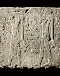 (détail) du relief de Pehenuka, Ancien Empire, 2465-2323 av. J.-C.