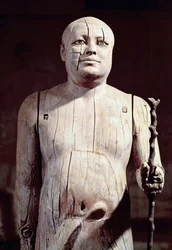 Statue de Ka-Aper, connu sous le nom de Sheikh el-Beled, provenant de son tombeau mastaba à Saqqara nord, Ancien Empire