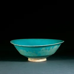 Bol émaillé turquoise fatimide