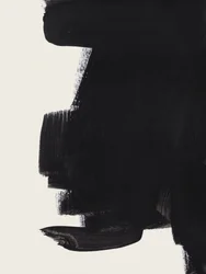 Coup de pinceau noir abstrait