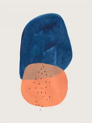 Formes abstraites bleues et orange