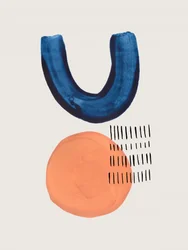 Arche bleue, cercle orange