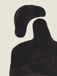 Figure noire flottante