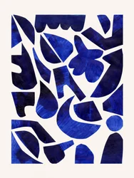 Formes abstraites indigo