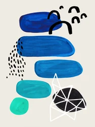 Formes bleues modernes