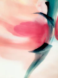 Flux moderne rose poudré et bleu sarcelle