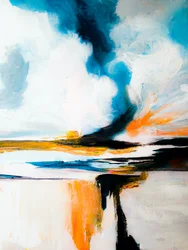 Horizon abstrait et éclatant