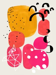Formes organiques abstraites aux couleurs vives