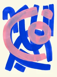 Abstrait bleu et rose vif