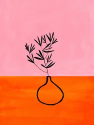Plante rose-orange éclatante