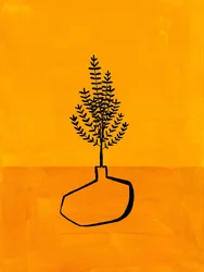 Une plante minimaliste aux teintes chaudes
