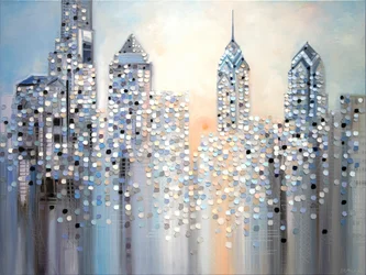 Paysage urbain scintillant