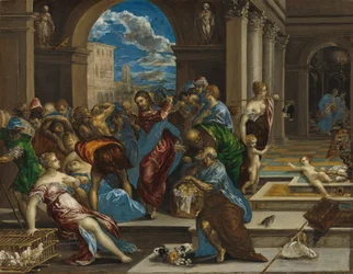 Le Christ purifiant le Temple, probablement avant 1570 (huile sur panneau)