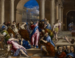 Christ chassant les marchands du Temple, vers 1570