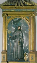 Saint Bernard de Sienne (peinture sur toile)