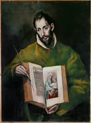 Saint Luc évangéliste (peinture sur toile)