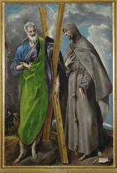 Saint-André et Saint-François (peinture sur toile)