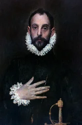 Un noble avec la main sur la poitrine, vers 1577-1584