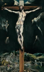 Christ crucifié avec Tolède en arrière-plan
