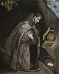 Saint François en méditation, 1595-1600