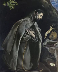 Saint François en prière devant le crucifix